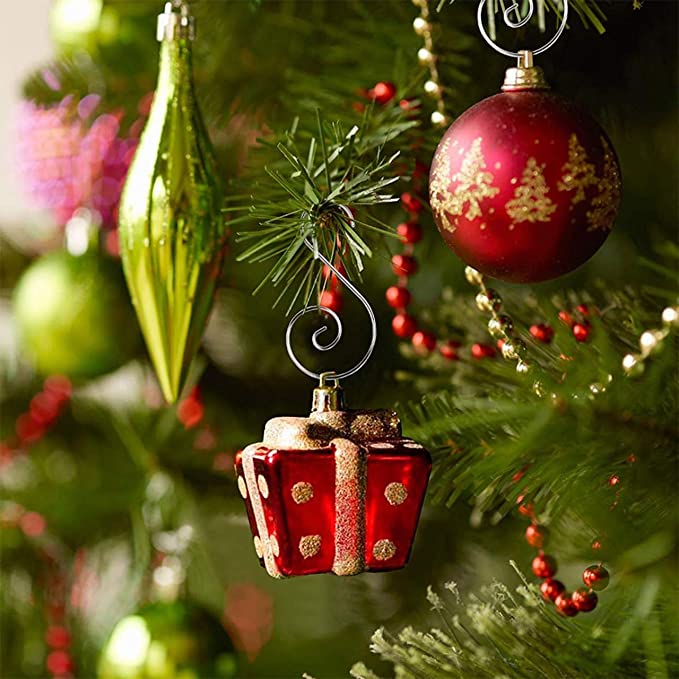 Elevate Essentials Silver Swirl Hook, Silver S Ornament Hooks, Silver Decorative Ornament Hangers, Christmas Silver Ornament Hooks for Decoration, Metal Wire Hanging Hook, 40 ct