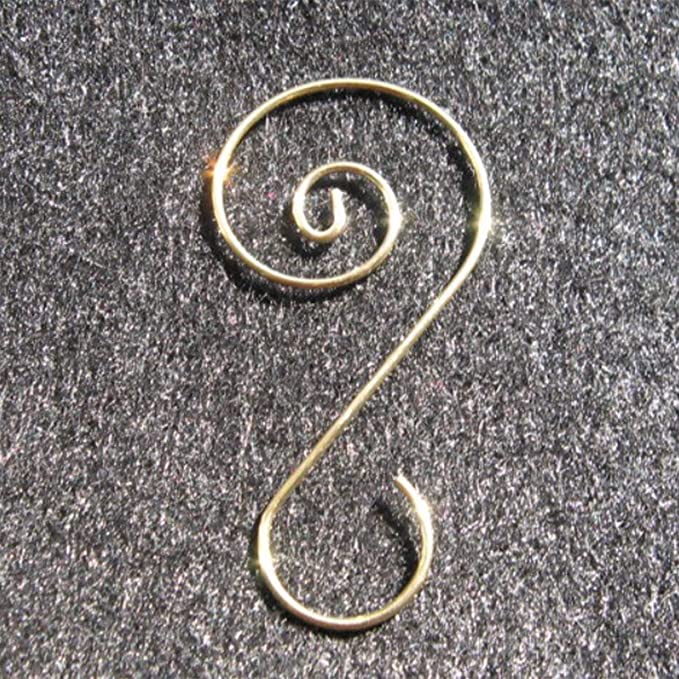 Elevate Essentials Gold Swirl Hook, Gold S Ornament Hooks, Gold Decorative Ornament Hangers, Christmas Gold Ornament Hooks for Decoration, Metal Wire Hanging Hook, 40 ct