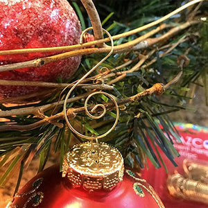Elevate Essentials Gold Swirl Hook, Gold S Ornament Hooks, Gold Decorative Ornament Hangers, Christmas Gold Ornament Hooks for Decoration, Metal Wire Hanging Hook, 40 ct