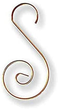 Load image into Gallery viewer, Elevate Essentials Gold Swirl Hook, Gold S Ornament Hooks, Gold Decorative Ornament Hangers, Christmas Gold Ornament Hooks for Decoration, Metal Wire Hanging Hook, Gold 100pk